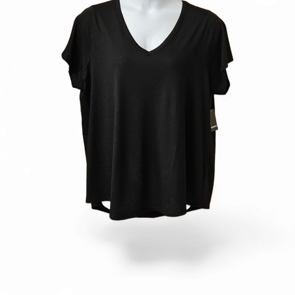 Torrid Black V-Neck Short Sleeve Tee - Picture 2 of 16